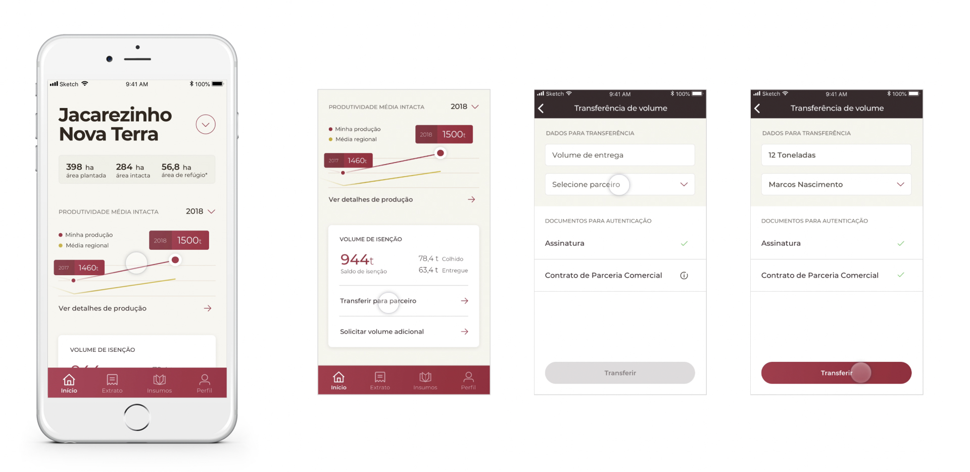 ARO — Farming app screens
